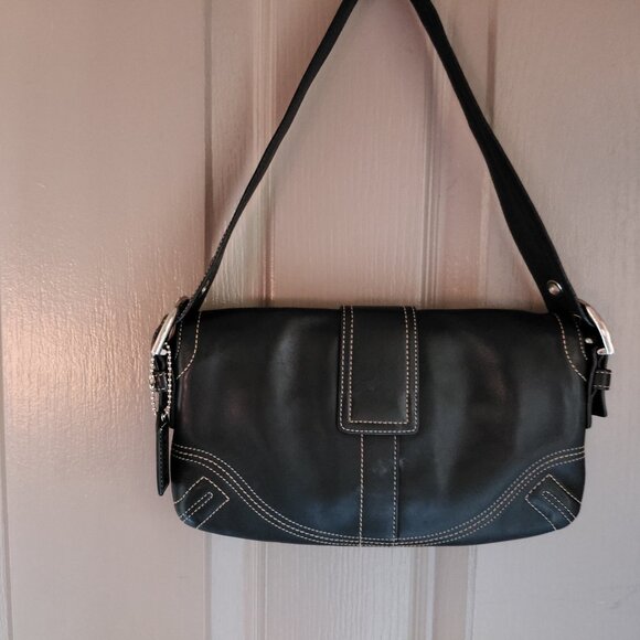 Coach Vintage Y2K F10192 Small Soho Black Leather Bag - Picture 2 of 6